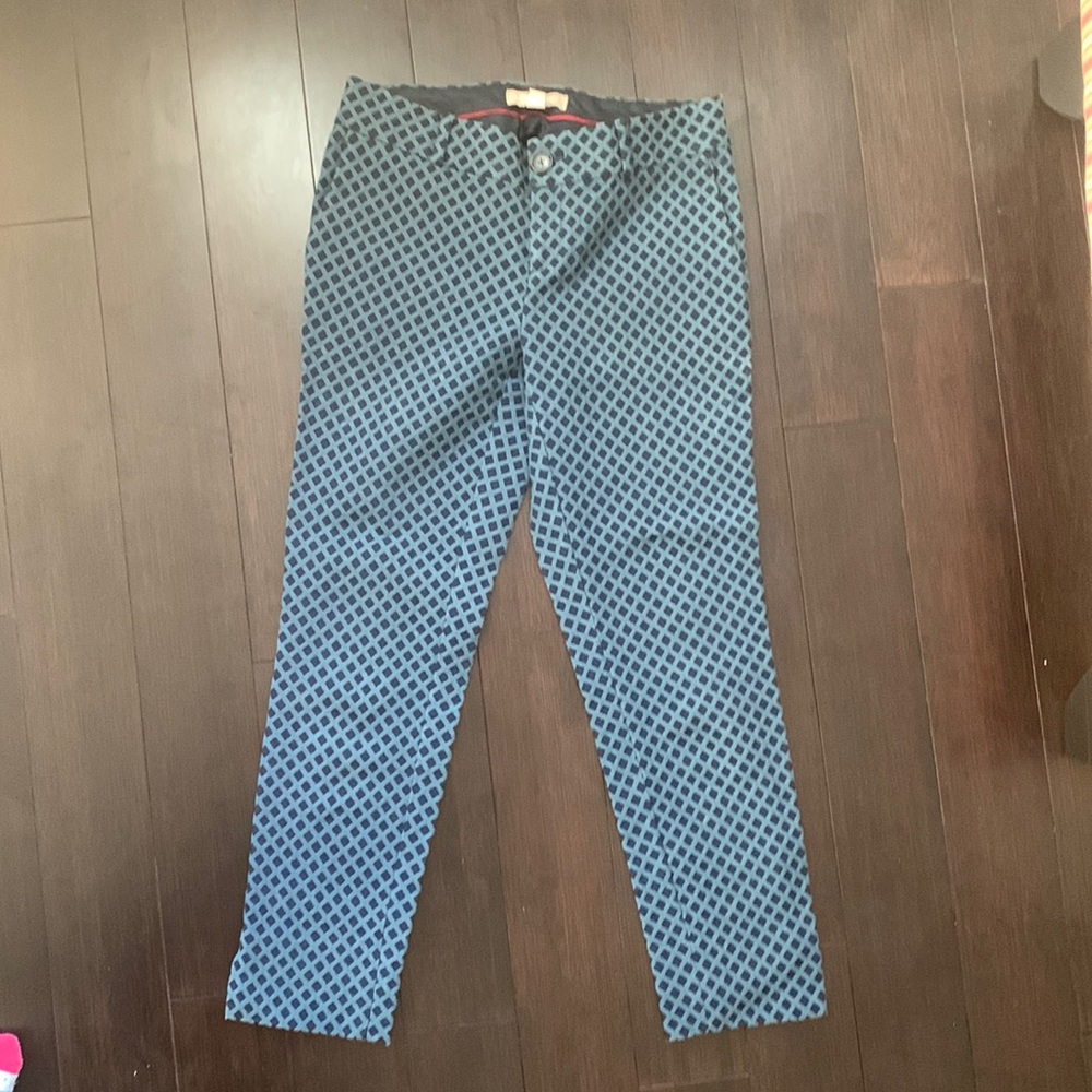 BEAUTIFUL BLUE PRINT BANANA REPUBLIC PANTS
